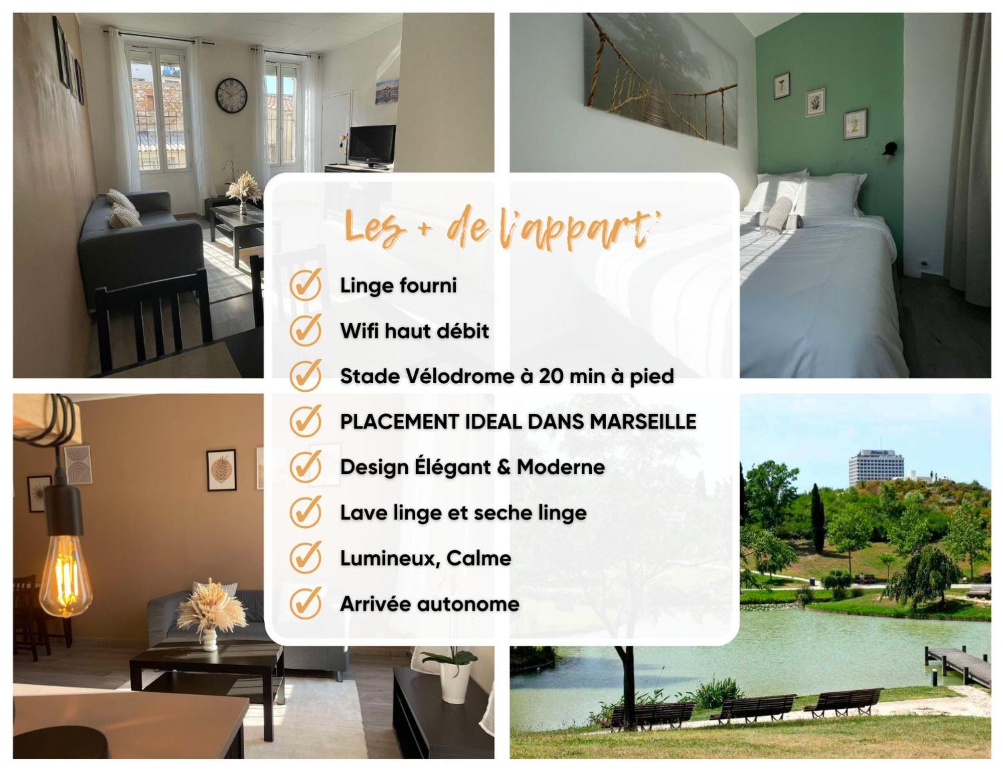 Marseille Centre - Wifi - Lave Et Seche Linge - Calme - Cuisine公寓 外观 照片